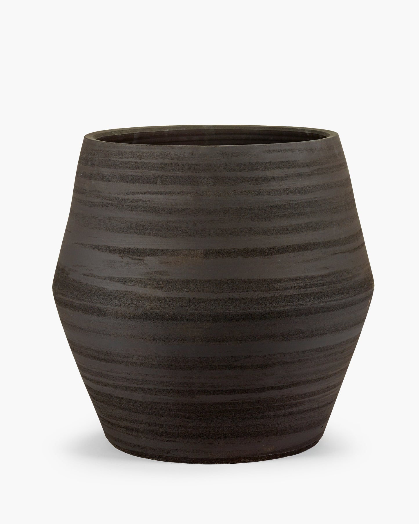 Plant pot L black Construct