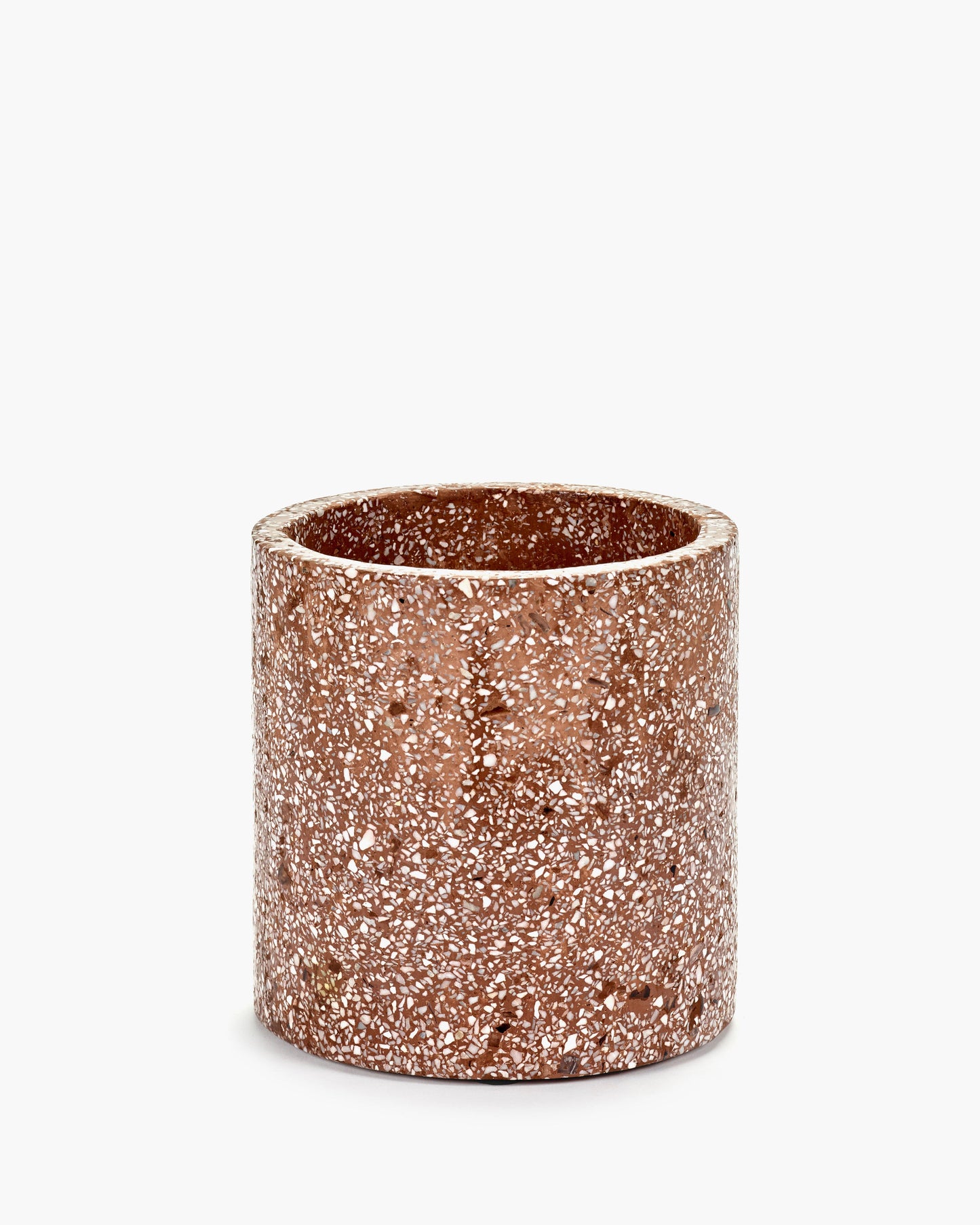 Pot terrazzo S brown