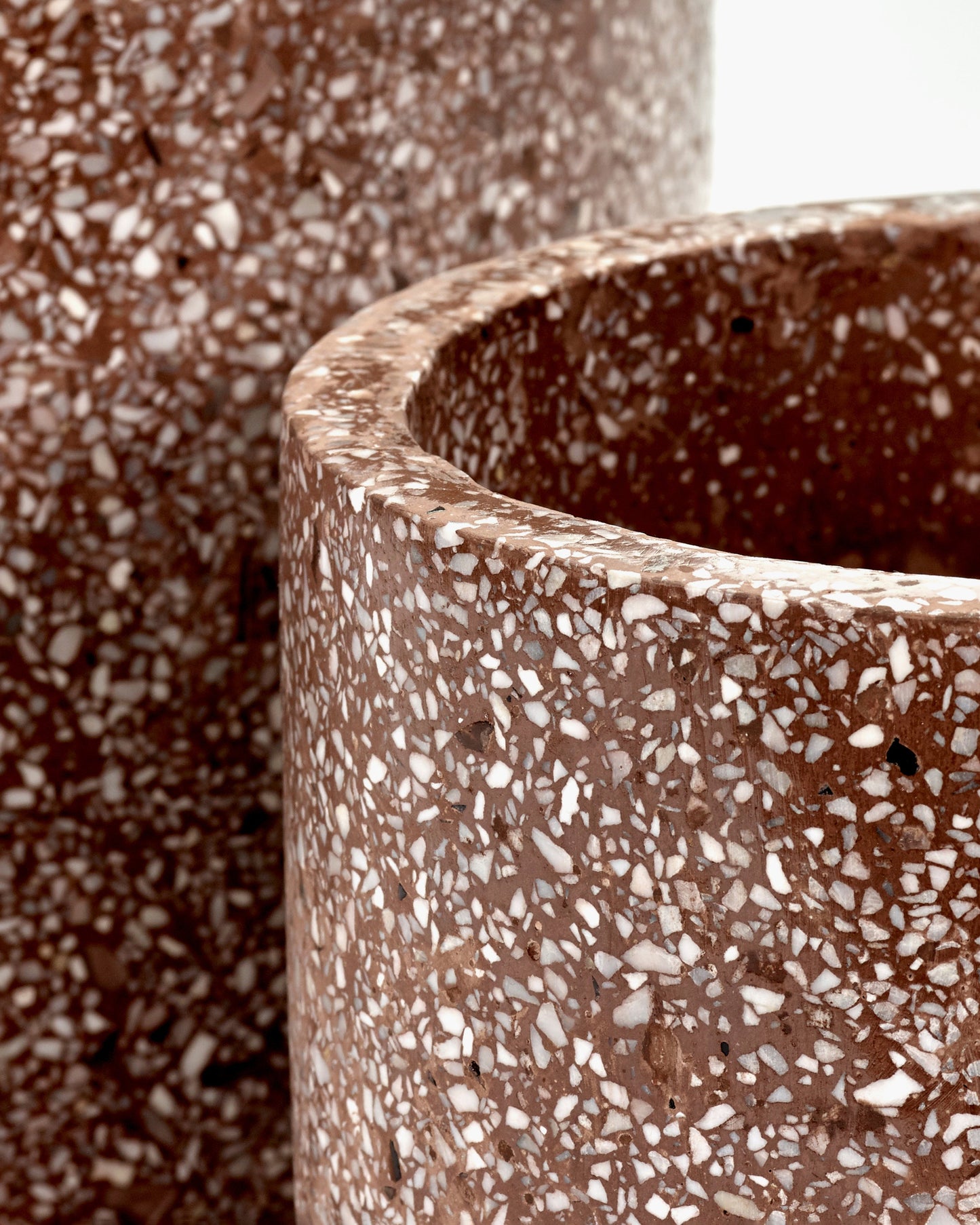 Pot terrazzo S brown