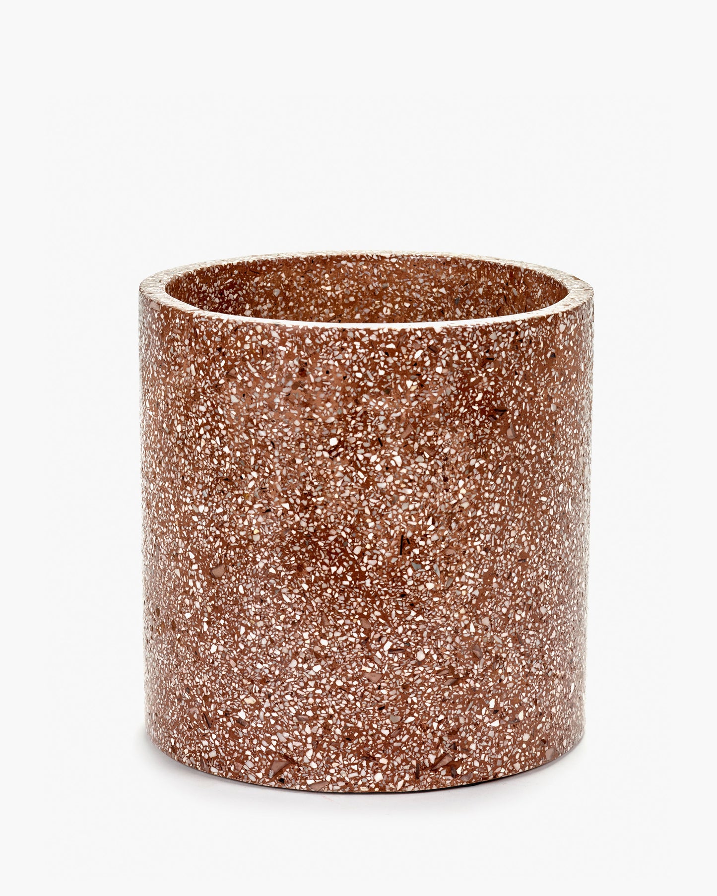 Pot terrazzo L brown