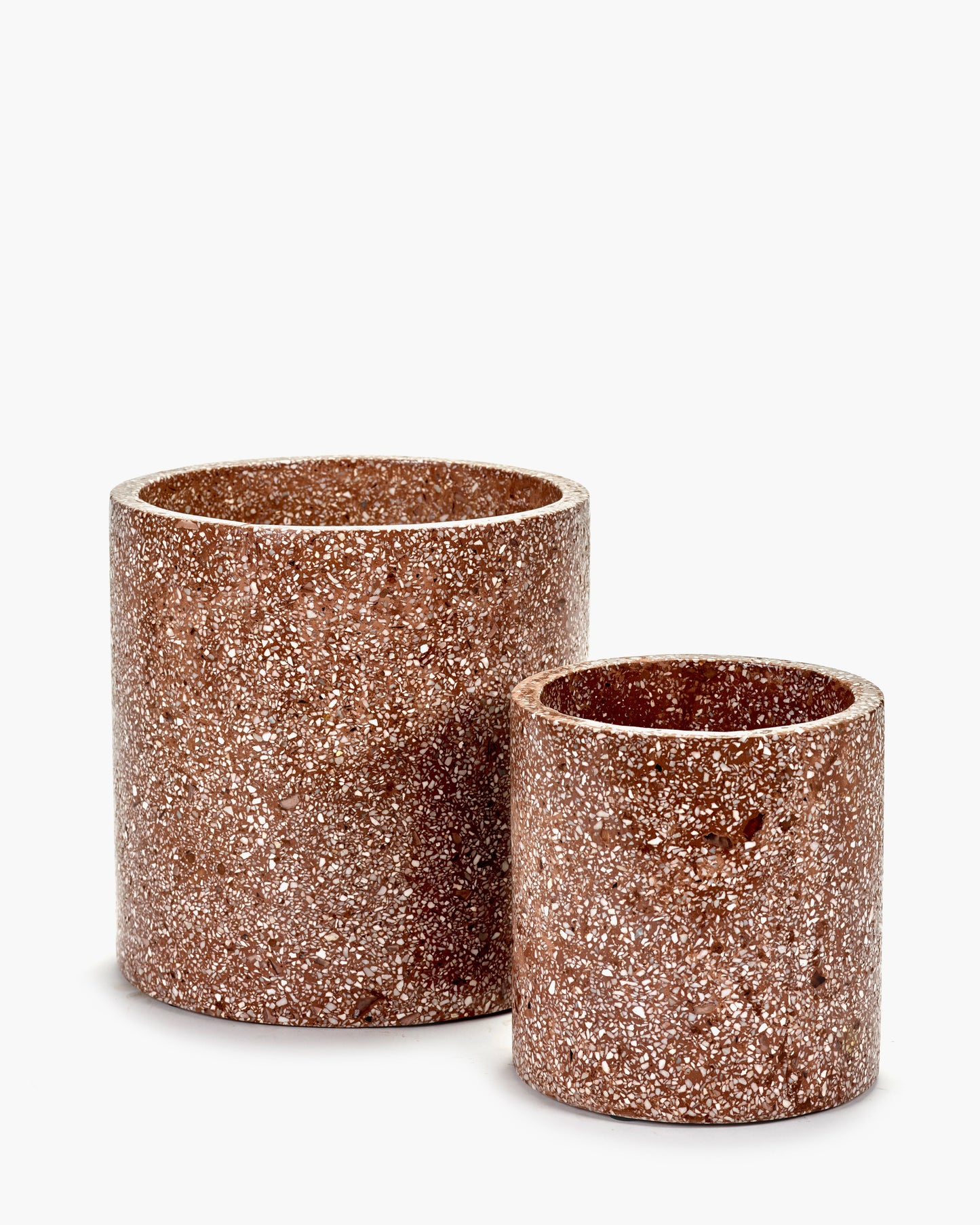 Pot terrazzo L brown