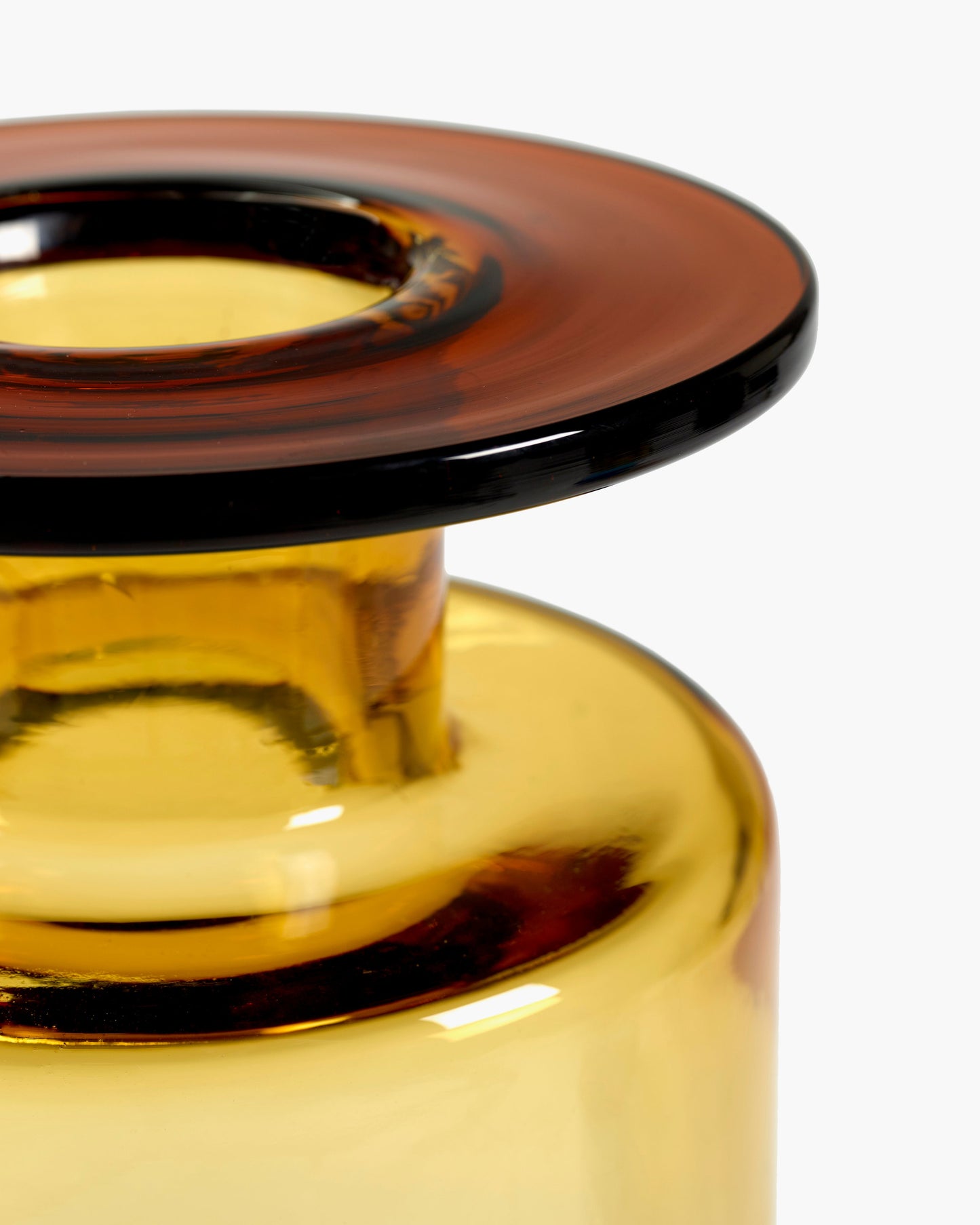 Vase L blue/amber Wind & fire