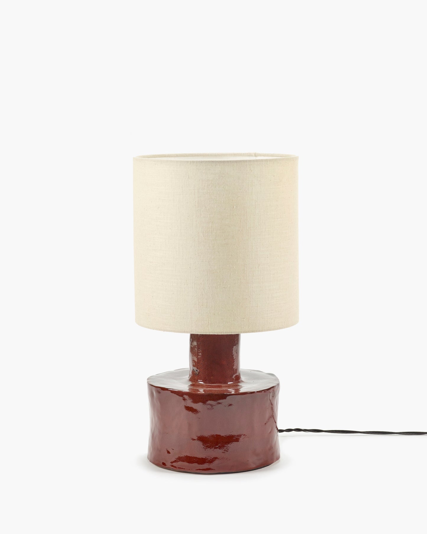 Table lamp red - beige Catherine