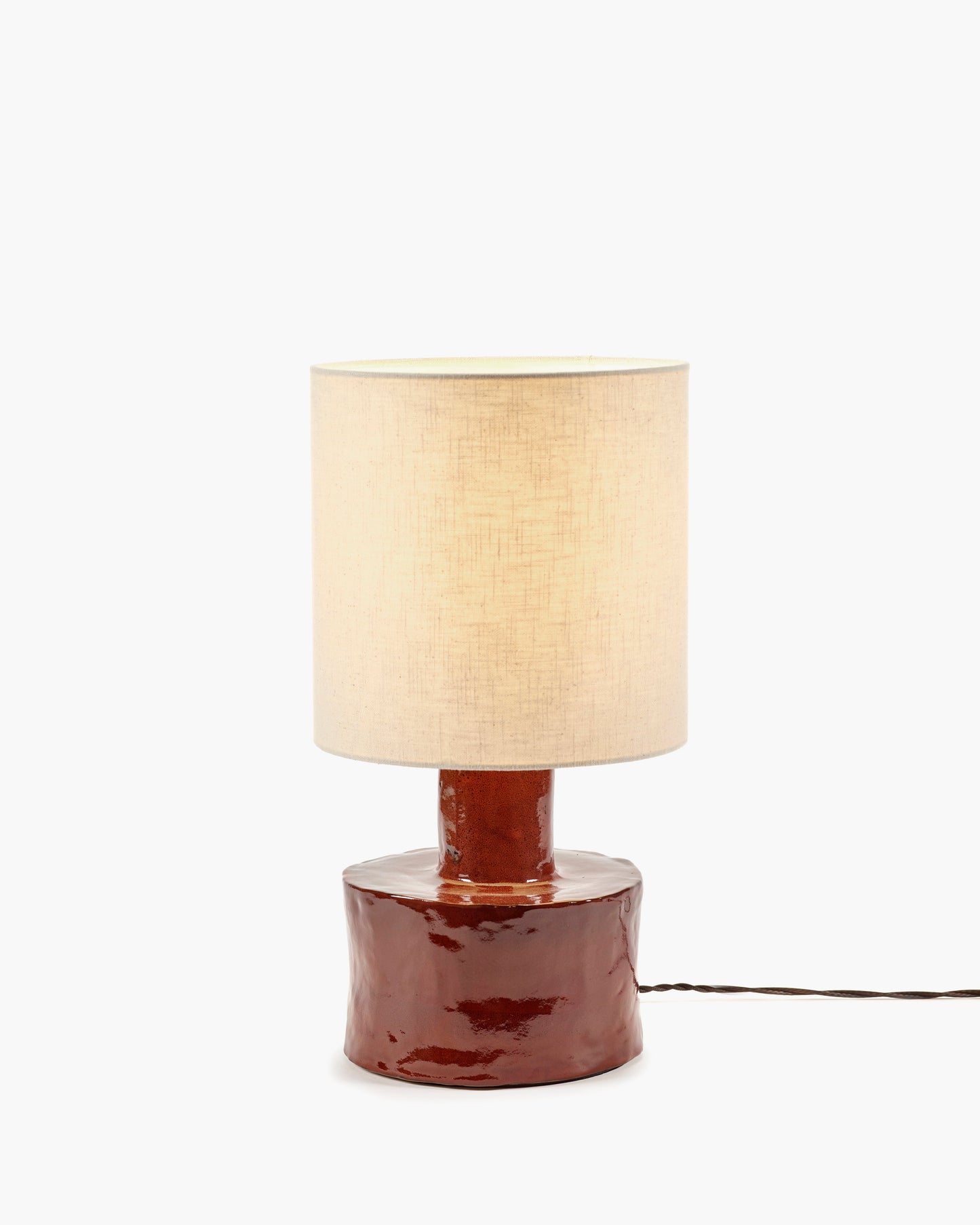 Table lamp red - beige Catherine