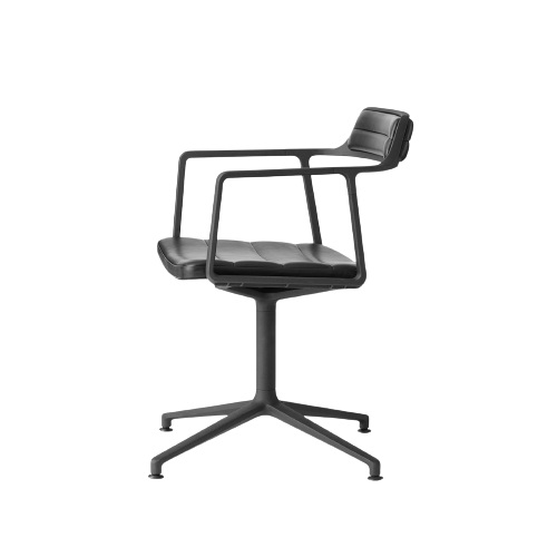 VIPP - Swivel Chair, black leather