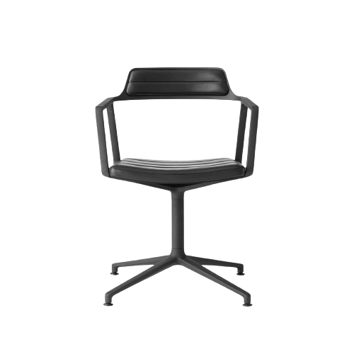 VIPP - Swivel Chair, black leather