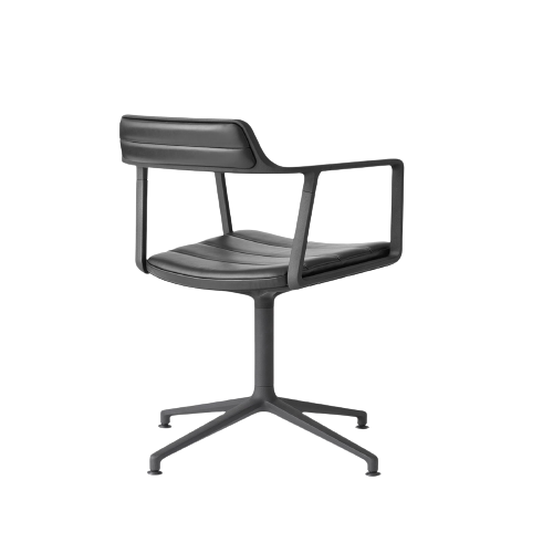 VIPP - Swivel Chair, black leather