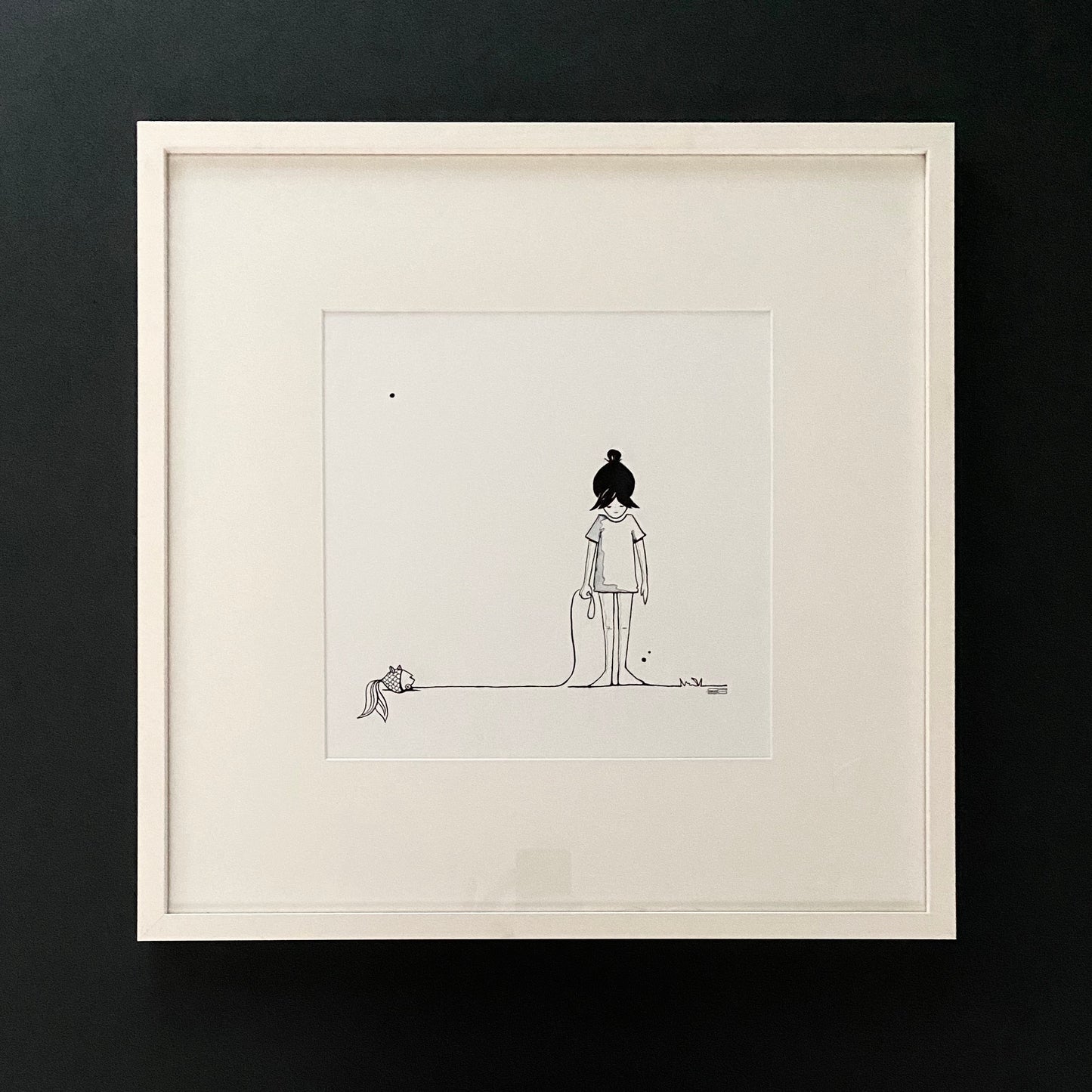 CAROLINE RUSS "LOSS No. 4 DEPRESSION" / ILLUSTRATION FRAMED